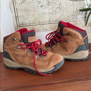 Columbia Brown and Red Outdoor Boots